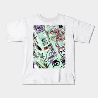 Graffiti Tag Sticker Art NYC Kids T-Shirt